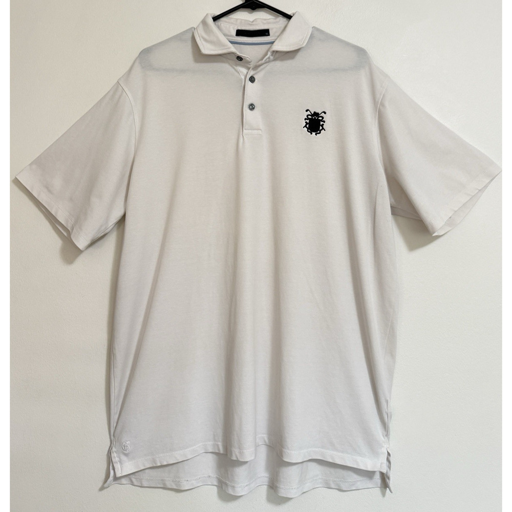 Greyson Polo Shirt Mens XL White Golf Club (T) Logo Cooling Stretch